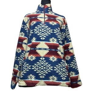 Pacsun Aztec Southwestern Print 1/4 Zip Thermal Men's Medium